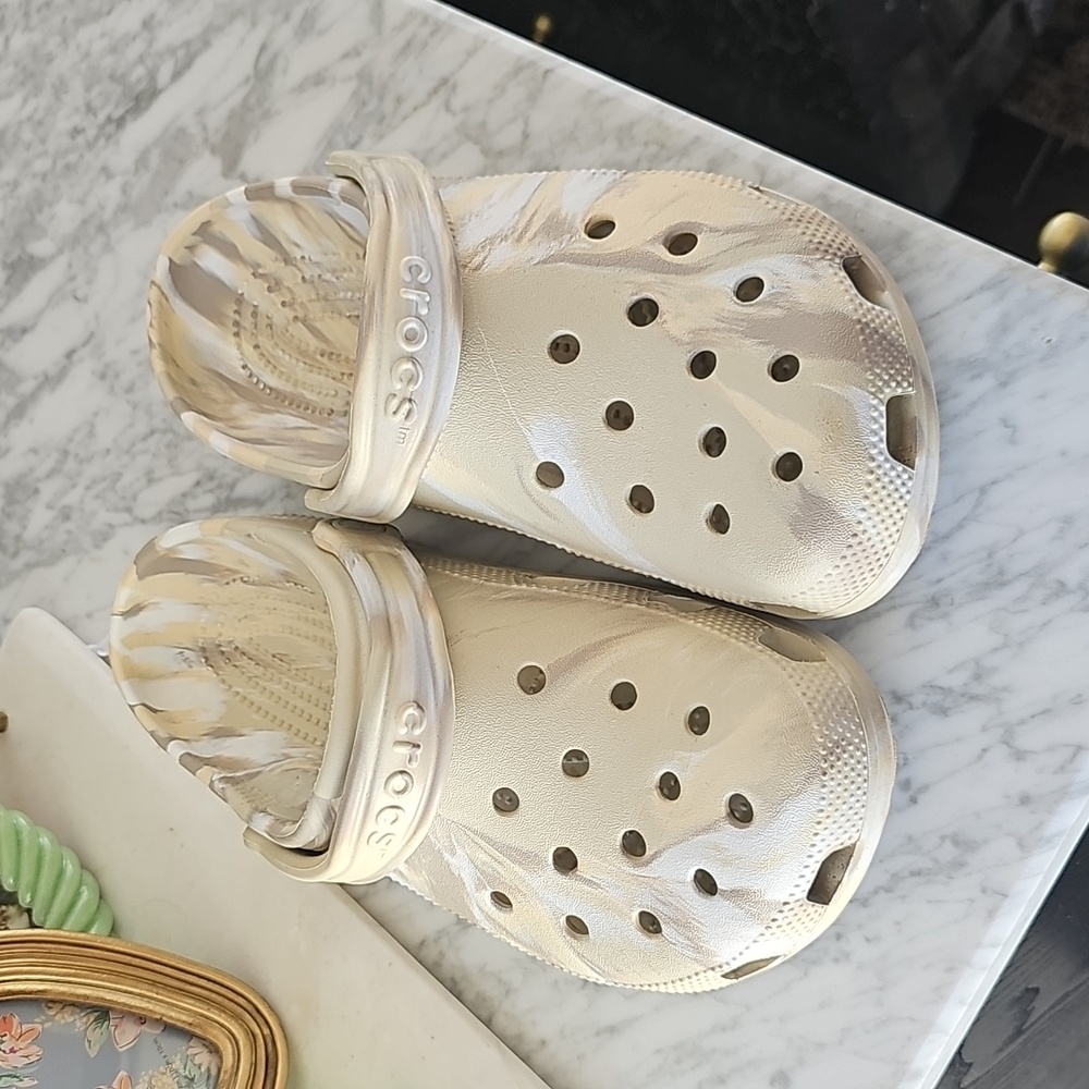Classic Marbled Clog Bone